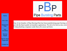 Tablet Screenshot of pipeburstingparts.com